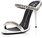 Thumbnail for your product : Giuseppe Zanotti Open Toe Slide Sandals - Coline Chain High Heel