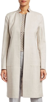 Akris Reversible Wool & Silk Long Jacket