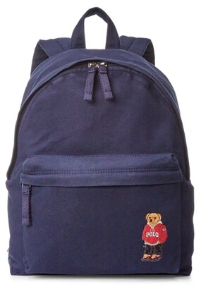 polo bear tartan backpack