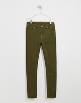Thumbnail for your product : ASOS DESIGN super skinny jeans in khaki