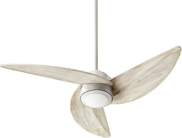 Quorum International Trinity LED Ceiling Fan in Silver, 3 Blades