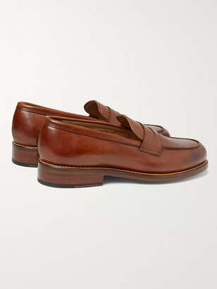 Grenson Peter Hand-Painted Leather Penny Loafers