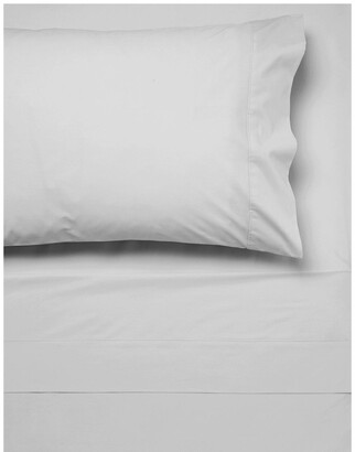 Linen House Vienna 300TC Cotton Percale Sheeting Silver Silver Fitted