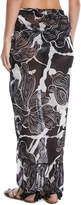 Thumbnail for your product : Fuzzi Printed Ruffle Wrap Skirt Pareo