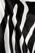 Thumbnail for your product : Mason by Michelle Mason Open-back zebra-print velvet top