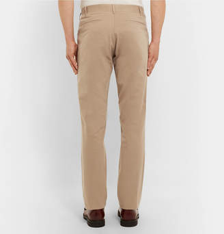 Anderson & Sheppard Brushed-cotton Twill Trousers - Tan