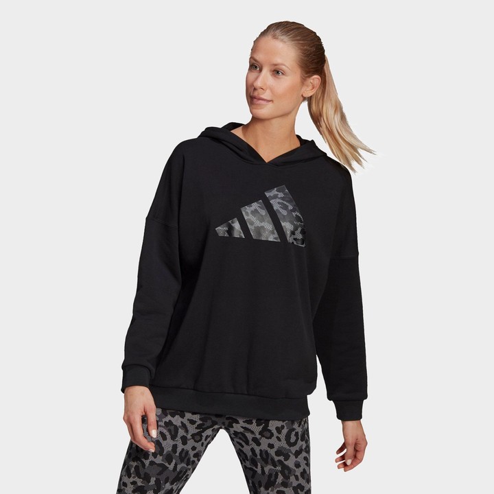 adidas Women's Sportswear Leopard Print Oversize Hoodie - ShopStyle