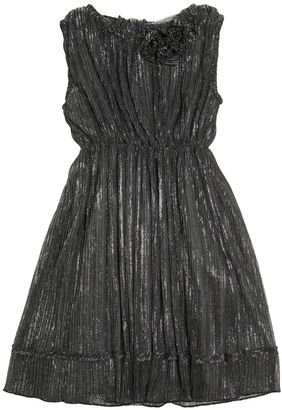 Ermanno Scervino Plisse Stretch Tulle Dress With Lurex