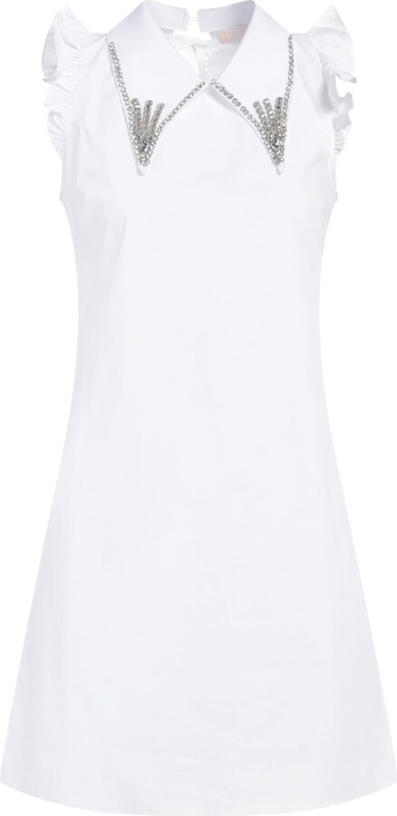 Liu Jo plunging V-neck silk midi dress ShopStyle