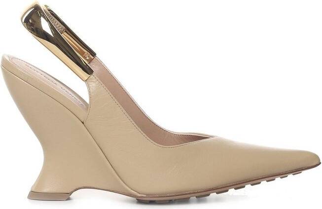 Bottega Veneta Pointed-Toe Slingback Pumps
