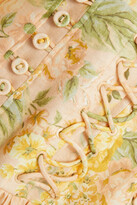 Thumbnail for your product : Zimmermann Amelie Corset Lace-up Floral-print Linen Mini Dress
