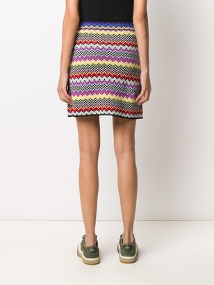 M Missoni Fitted Striped Skirt