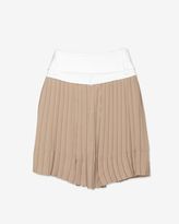 Thumbnail for your product : A.L.C. Contrast Belted Pleated Mini Skirt