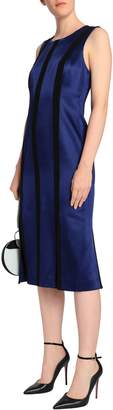 Diane von Furstenberg Two-tone Satin Midi Dress
