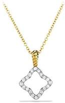 Thumbnail for your product : David Yurman Cable Collectibles Quatrefoil Pendant with Diamonds in Gold on Chain
