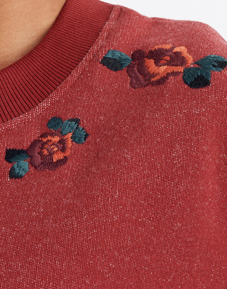 Madewell Embroidered Cutoff Sweatshirt