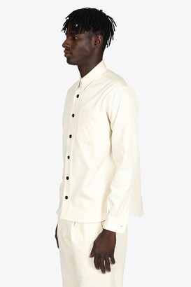 Haikure Woody Gabagot Off-white cotton shirt with chest pocket