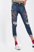 Thumbnail for your product : Topshop Moto limited edition blossom beaded lucas jeans