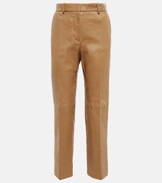 Joseph Coleman slim leather pants - ShopStyle