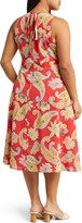 Thumbnail for your product : Tahari Floral Tie Back Midi Dress