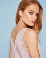 Thumbnail for your product : Ted Baker Silk mesh trim cami