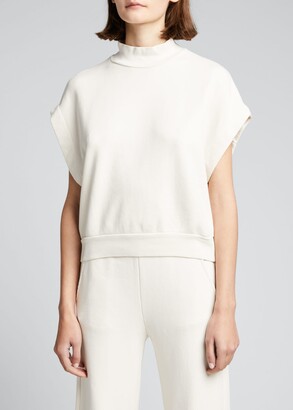 NSF Hepburn Mock-Neck Sleeveless Sweatshirt
