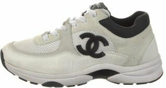 Chanel Interlocking CC Logo Leather Sneakers - Black Sneakers, Shoes -  CHA888572