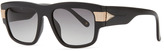 Thumbnail for your product : Givenchy Modified Rounded Rectangular Sunglasses, Black
