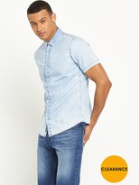 Thumbnail for your product : Calvin Klein Jeans Wilken Bleached Denim Short Sleeved Shirt