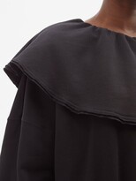 Thumbnail for your product : WIGGY KIT Ruffled-collar Cotton-jersey Sweatshirt - Black