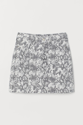 H&M Denim Skirt - Beige