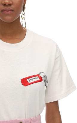 Jacquemus Over Logo Print Cotton Jersey T-shirt