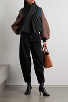 Thumbnail for your product : Loewe Scarf-detailed Leather-trimmed Quilted Padded Cotton Bomber Jacket