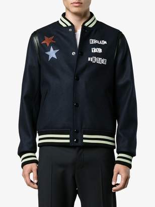 Valentino patchwork bomber jacket