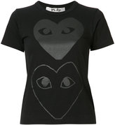 Comme Des Garçons Play - tonal heart print T-shirt - women - coton - XS