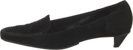 Prada Suede Pumps Black Square-Toes Includes Box Designer