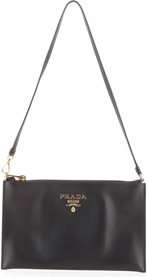 Prada Zip Pochette Saffiano Leather - ShopStyle Shoulder Bags