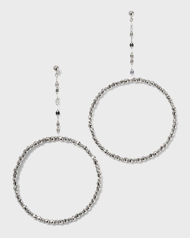 Platinum Born Platinum Drop Hoop Earrings ShopStyle