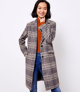 Loft plaid shirt coat Clearance