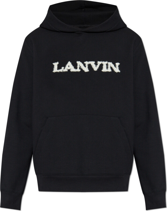 Lanvin Sweatshirt With A Logo Featuring A Special Texture  - Black