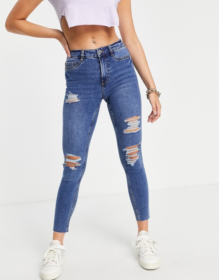 High Waist Ripped Jeans | Shop the world's largest collection of fashion |  ShopStyle