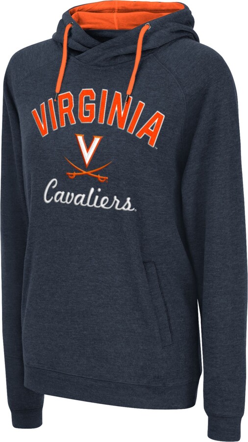 Colosseum Women's Virginia Cavaliers Navy Pullover Hoodie, Small, Blue