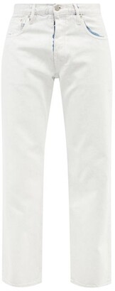 Maison Margiela Painted Cropped Straight-leg Jeans - White