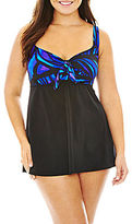 Thumbnail for your product : Robby Len by Longitude Tie-Front 1-Piece Swimdress - Plus