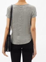 Thumbnail for your product : Frame Slubbed Linen-jersey Crew-neck T-shirt - Grey