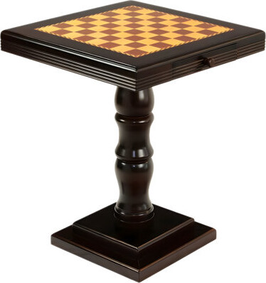 Canora Grey Home Furnishing Wooden Chess Table With Two Drawers And 2.25-Inch Squares