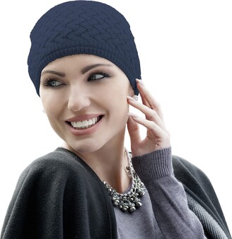 Masumi Headwear Knitted Hat | Fashionable Winter Cap for Women Living with  Hair Loss. Anja (Navy) - ShopStyle