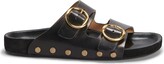 Thumbnail for your product : Isabel Marant Lennyo Studded Leather Slide Sandals