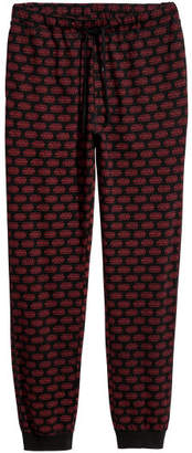 H&M Patterned Pajama Pants - Red