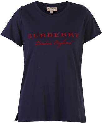 Burberry Blue Branded T-shirt